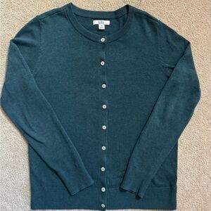 Croft & Barrow Teal Button-Up Cardigan